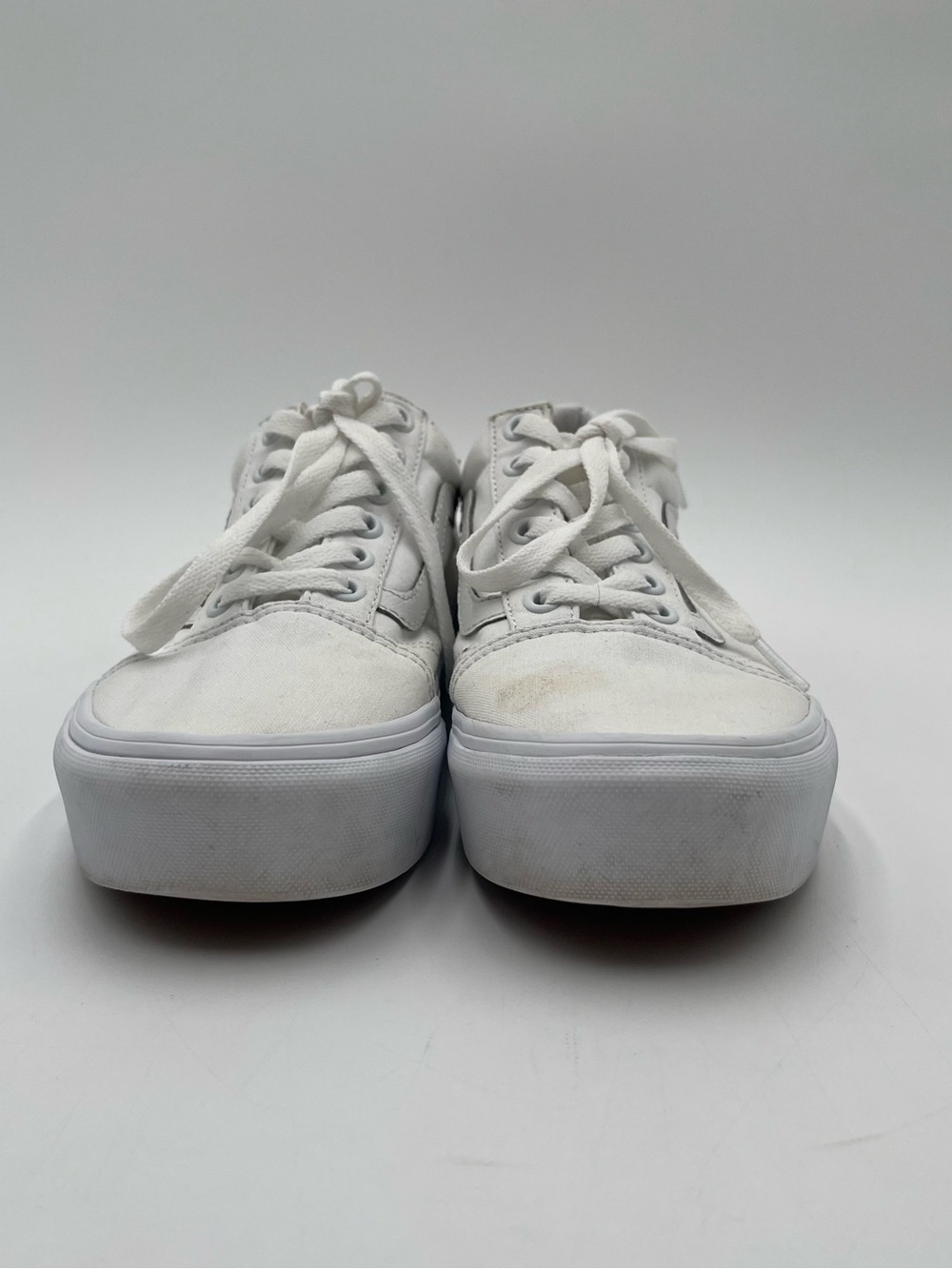 VANS Old Skool Platform White Shoes Women’s Size 7 Unisex Skate Sneakers Casual - Picture 5 of 13
